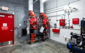 water pump for dry fire sprinkler system in warehouse