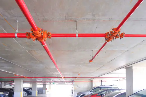 parking garage with dry fire sprinkler system in portland OR