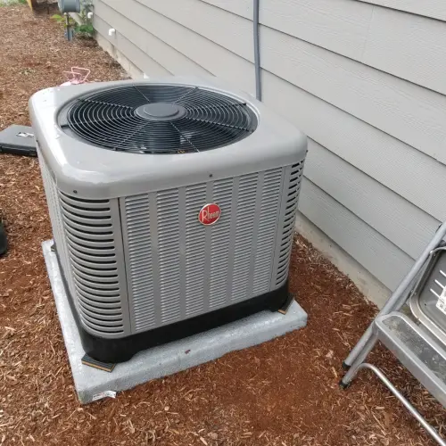 An ac unit recently serviced by Vanport Mehanical & Fire Sprinkler