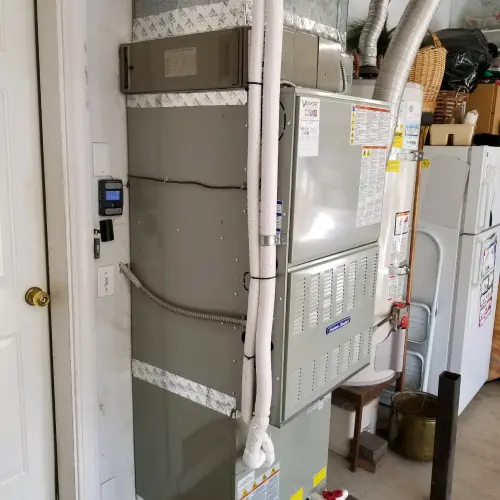 A furnace recently serviced by the HVAC experts at Vanport Mehanical & Fire Sprinkler