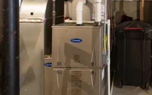installed new furnace in basement of portland home
